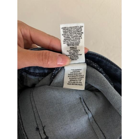 Free People Shorts Women's 25 We The Free Long Denim Cutoff High Rise - Picture 9 of 9